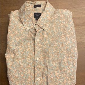 J CREW Mens Floral Collar Shirt